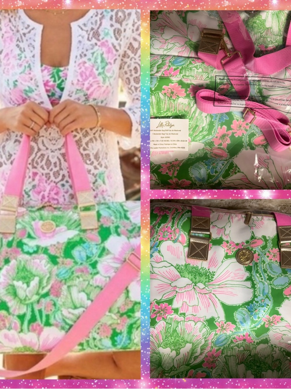 Lilly Pulitzer Weekender Bag - Putting Green Poppyland